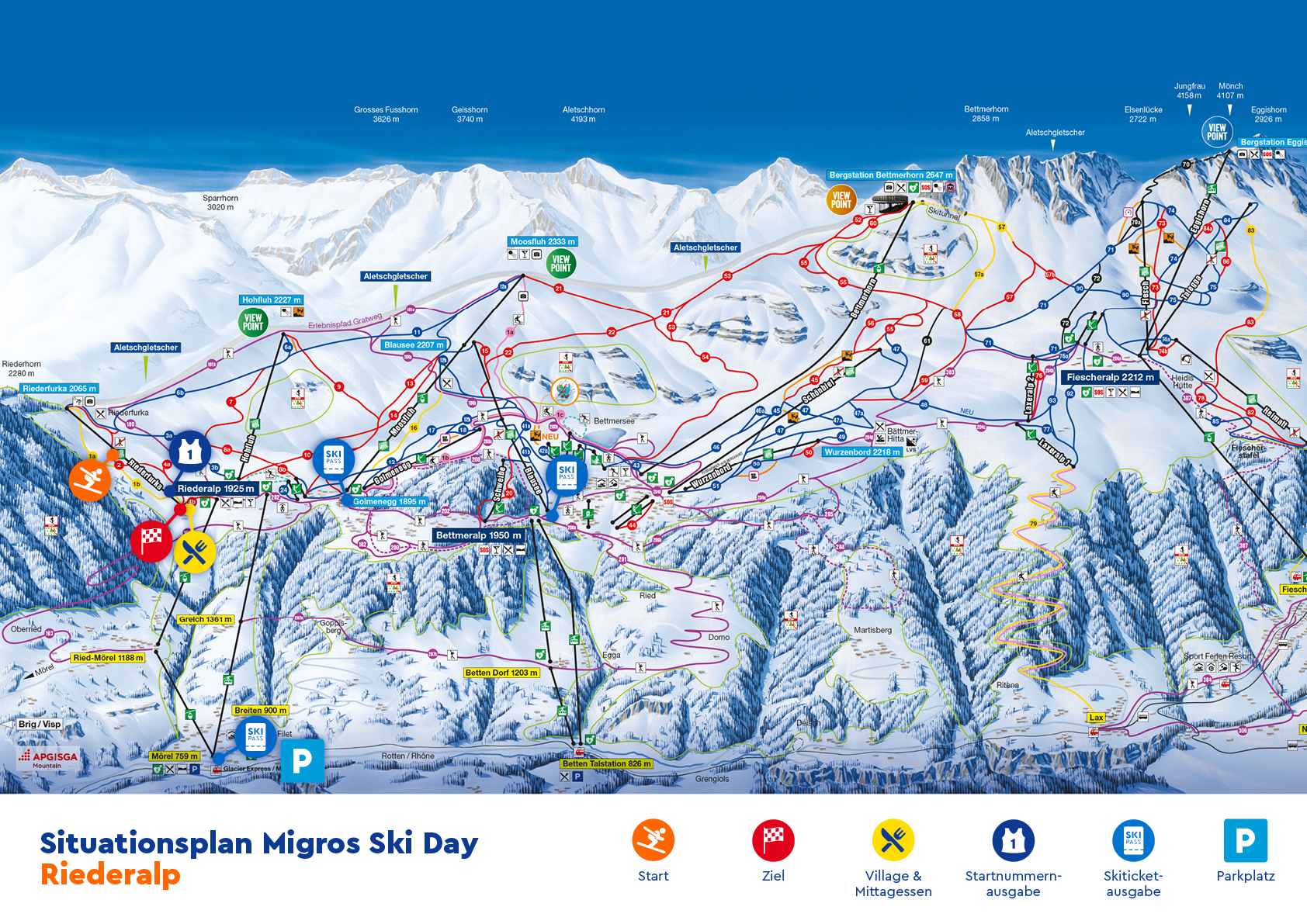 Situationsplan Riederalp